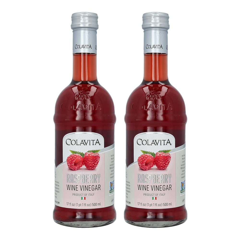 Colavita Raspberry Red Wine Vinegar bottle front, ideal for vibrant dressings