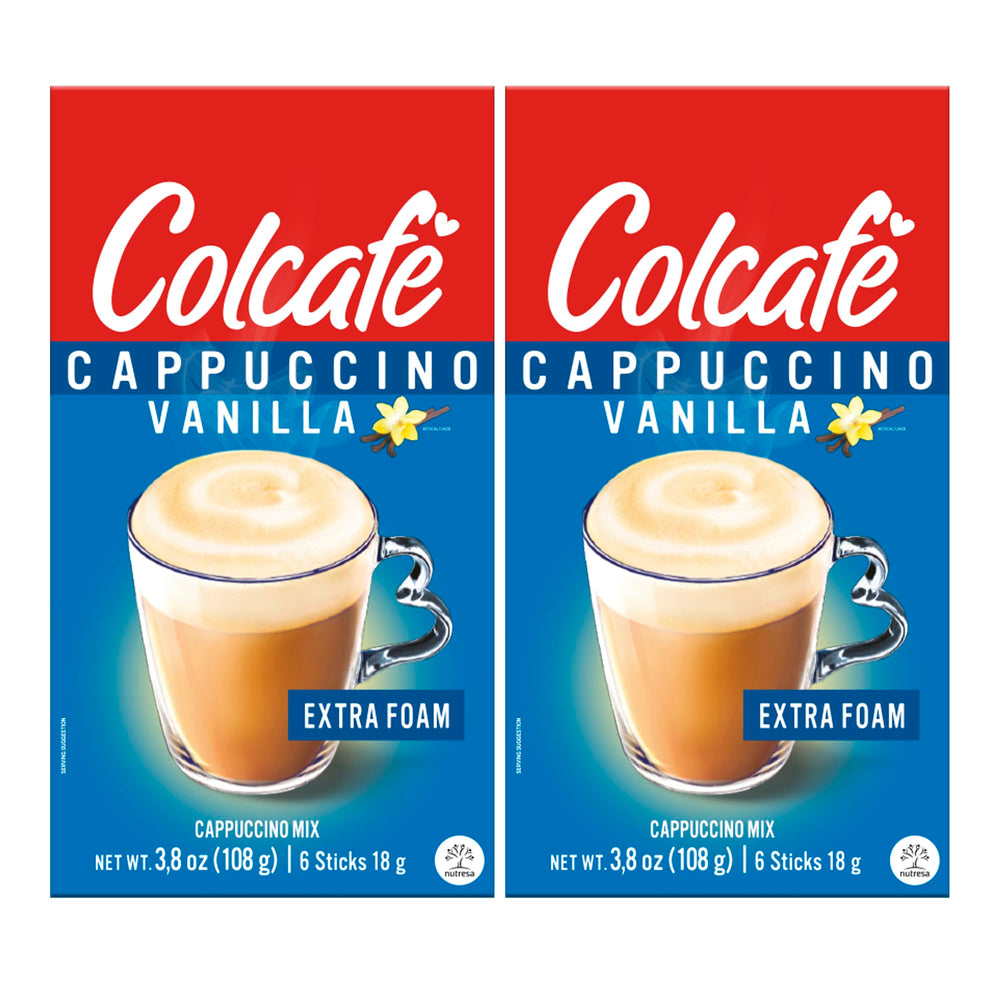 COLCAFE instant French vanilla cappuccino pack 2 for quick, creamy mornings.