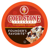 Cold Stone Beverages ice cream flavored pods box front, delightful dessert-inspired morning option.
