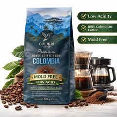 COLIBRI COFFEE brewed drip coffee with a smooth medium roast aroma