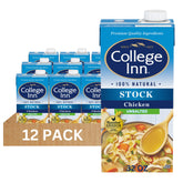College Inn unsalted stock carton twist-off top for easy cooking prep.
