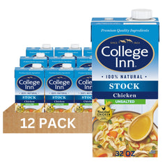 College Inn unsalted stock carton twist-off top for easy cooking prep.