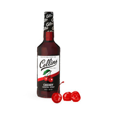 Collins Cherry Syrup bottle with real sugar and cherry juice for cocktails