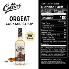 Collins Orgeat Syrup in Mai Tai glass with tropical vibe