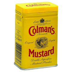 Colman's Dry Mustard 2oz bottle, ideal for bold sauces and classic English dishes.
