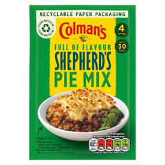 Colman's Shepherd's Pie Recipe Mix in packaging, quick weeknight solution.