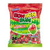 Colombina Bon Bon Bum Watermelon shell lollipop ideal for sharing.