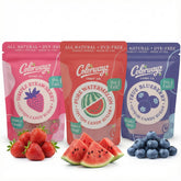 Colorwayz dye-free strawberry cotton candy sugar in an 8oz bag, ready for delicious spins.