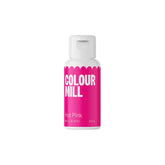 Colour Mill oil-based hot pink color blends smoothly into buttercream for vibrant frosting.