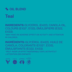 Colour Mill teal oil-based color dispersion swirl for even distribution in desserts.
