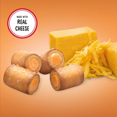 COMBOS cheddar pretzel bites highlight savory cheddar flavor in a compact pack.