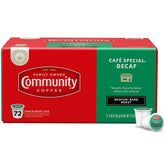 Community Coffee Caf Special Decaf pods in pack for quick caffeine-free mornings