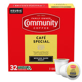 Community Coffee Cafe Special box with single-serve pods for quick home brewing
