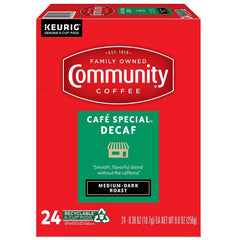 Cup of Cafe Special Decaf showing a smooth, full-bodied pour.
