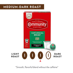 Cup of Cafe Special Decaf with creamy dessert pairing suggestion