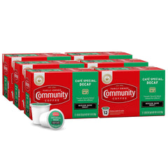 Community Coffee Cafe Special Decaf pods pack ready for quick mornings