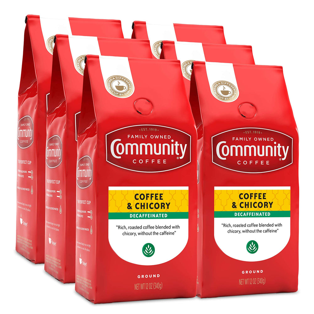 Community Coffee coffee-and-chicory decaf ground bag ready for everyday brewing