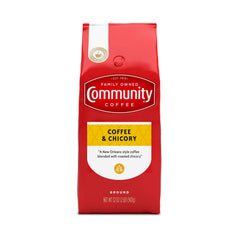 Community Coffee Coffee & Chicory Blend 32oz bag highlighting bold full-bodied flavor