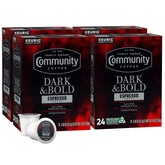 Community Coffee Dark and Bold packaging shows premium beans for a bold morning.