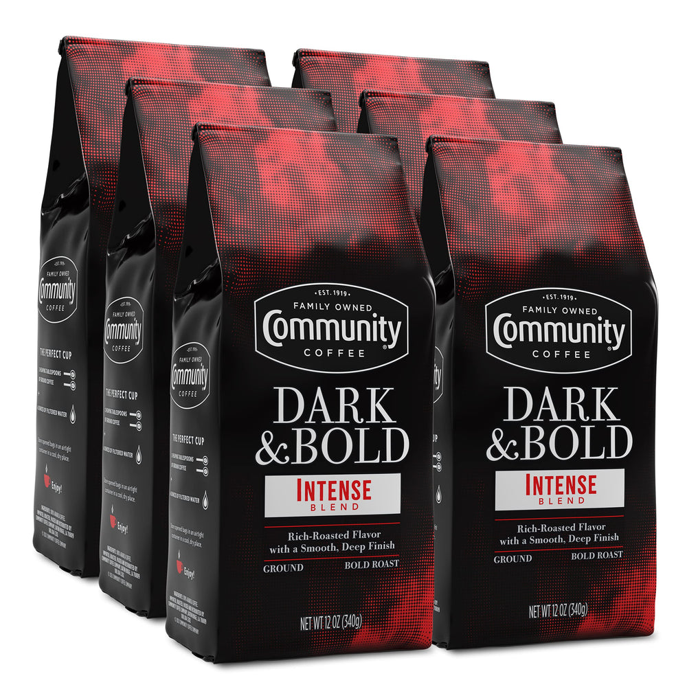Community Coffee Dark & Bold Intense Blend 72oz Pack: bold mornings start here.