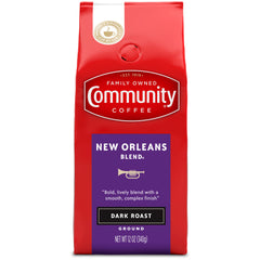 Community Coffee New Orleans Blend bag shows bold aroma for a rich morning