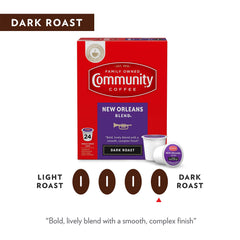 Brewing a cup of Community Coffee New Orleans Blend for a smooth finish.