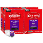 Community Coffee New Orleans Blend pods pack for quick, bold mornings.