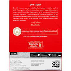 Steaming cup of Community Coffee New Orleans Blend highlighting bold, rich flavor.