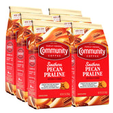 Community Coffee pecan praline ground coffee pack, ideal for drip coffee.