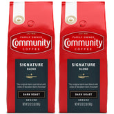 Community Coffee Signature Blend 2-pack 32 oz bags for versatile home brewing.