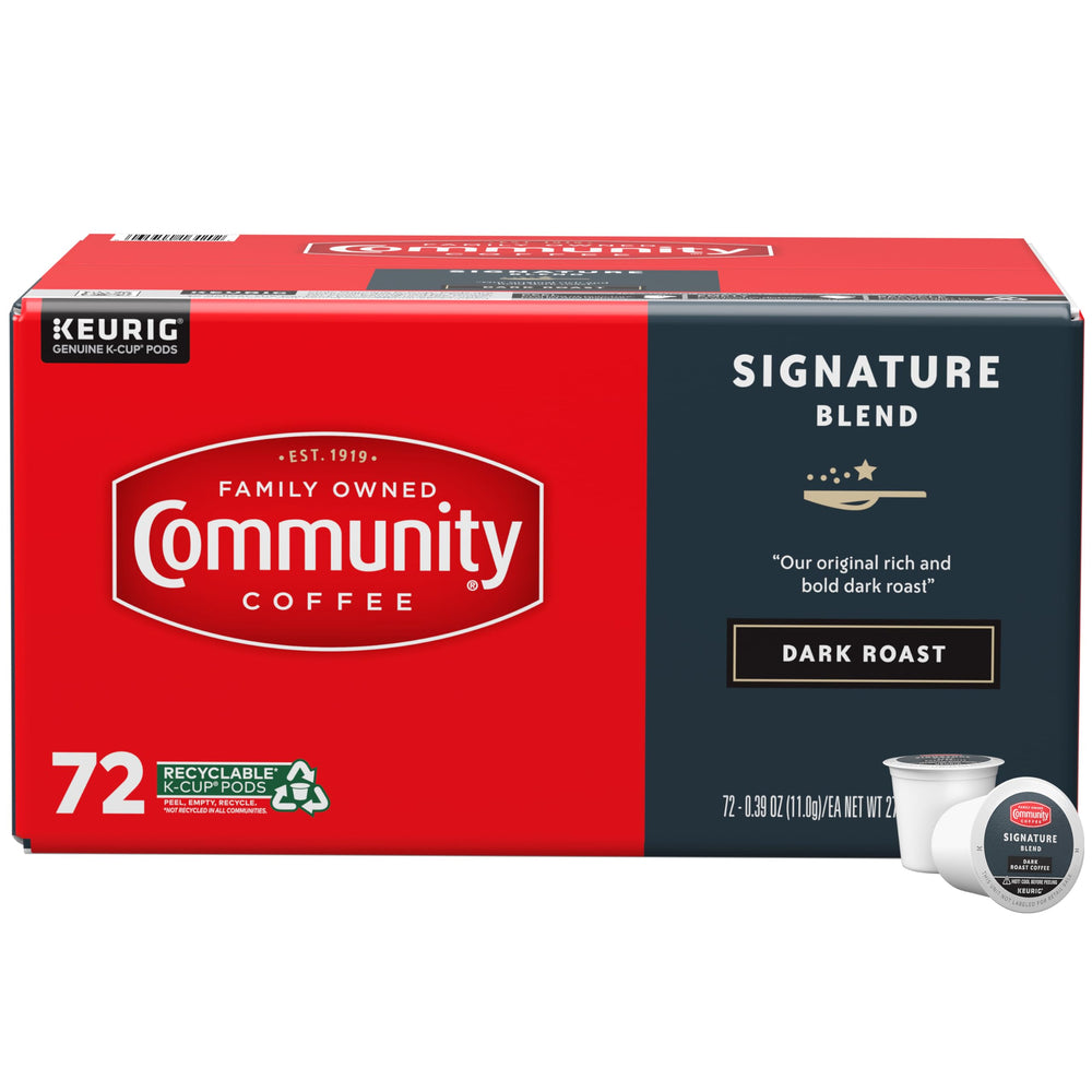 Community Coffee Signature Blend 72-count pods for quick, consistent Keurig brews