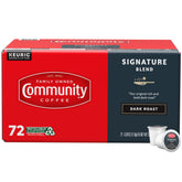Community Coffee Signature Blend 72-count pods for quick, consistent Keurig brews