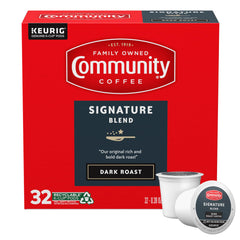 Community Coffee Signature Blend Dark Roast box for daily enjoyment