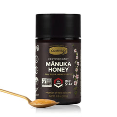 Comvita Manuka Honey UMF 15+ bottle, ideal for tea rituals