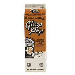 Concession Essentials Perfectware Caramel Glaze Pop bottle being poured for rich caramel popcorn flavor
