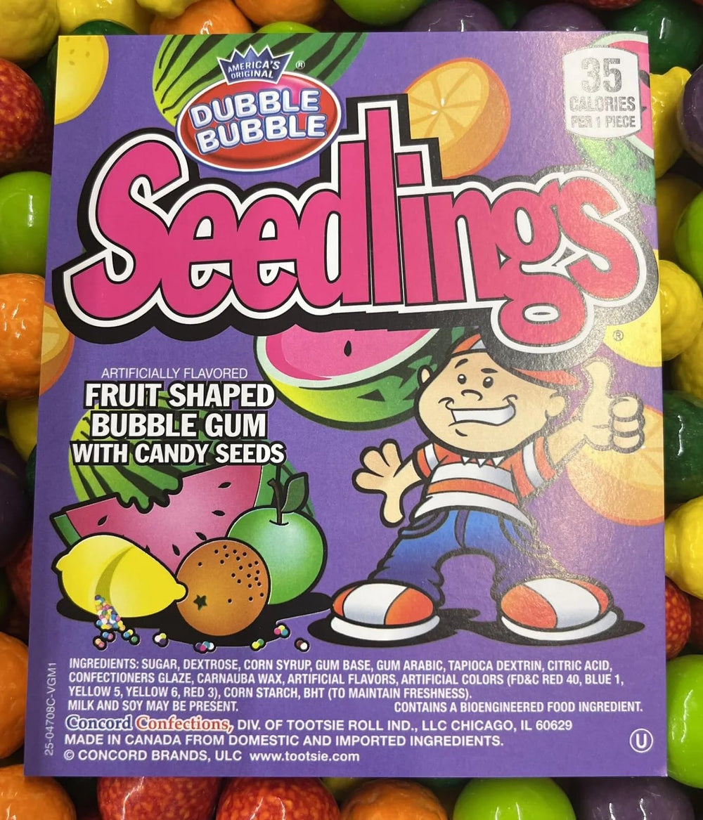 Concord Dubble Bubble Seedlings Gumballs packaging shot showing 1 lb bag for gatherings