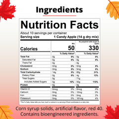 Concord Foods Candy Apple Kit ingredients display, simple setup for parties