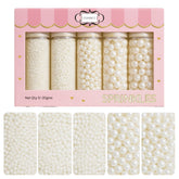 Confect White Princess Pearls Pack decorates frosting elegantly.