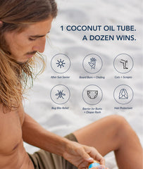 Conscious Coconut farm-fresh batch label highlights fast processing to lock in freshness.