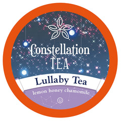 Constellation Tea Lemon Honey Chamomile Lullaby pod brew pours a soothing evening ritual.