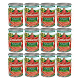 Contadina Tomato Sauce with Italian Herbs label close-up highlighting authentic flavor