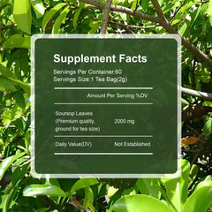 Cookools Soursop Leaf Tea bags close-up highlighting convenient, mess-free brewing.