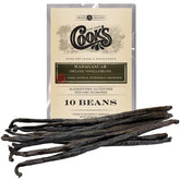 COOK'S vanilla beans 10-pack organic Madagascar for premium baking and extract