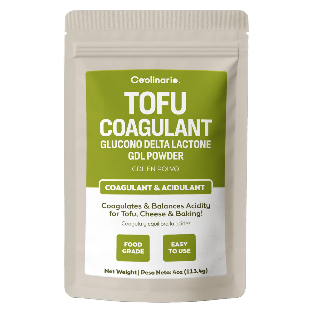 Coolinario GDL tofu coagulant powder for silky tofu texture.