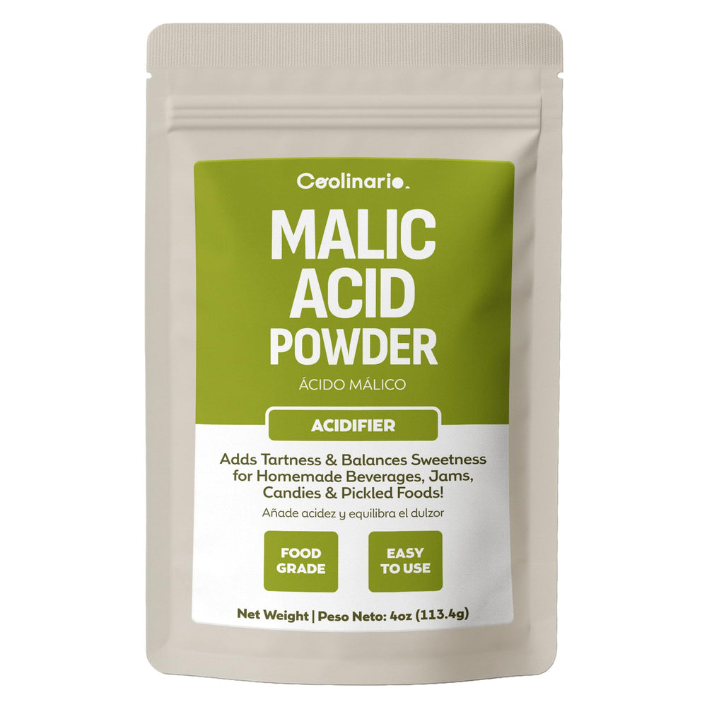 Coolinario Malic Acid Powder bottle for tangy beverages and preserves