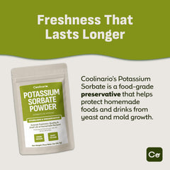 Coolinario potassium sorbate in baked goods keeps breads and cakes soft longer.