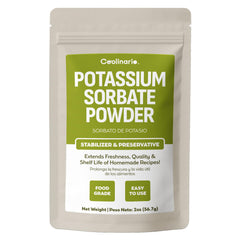 Coolinario Potassium Sorbate bottle stabilizes flavors in wines and beverages