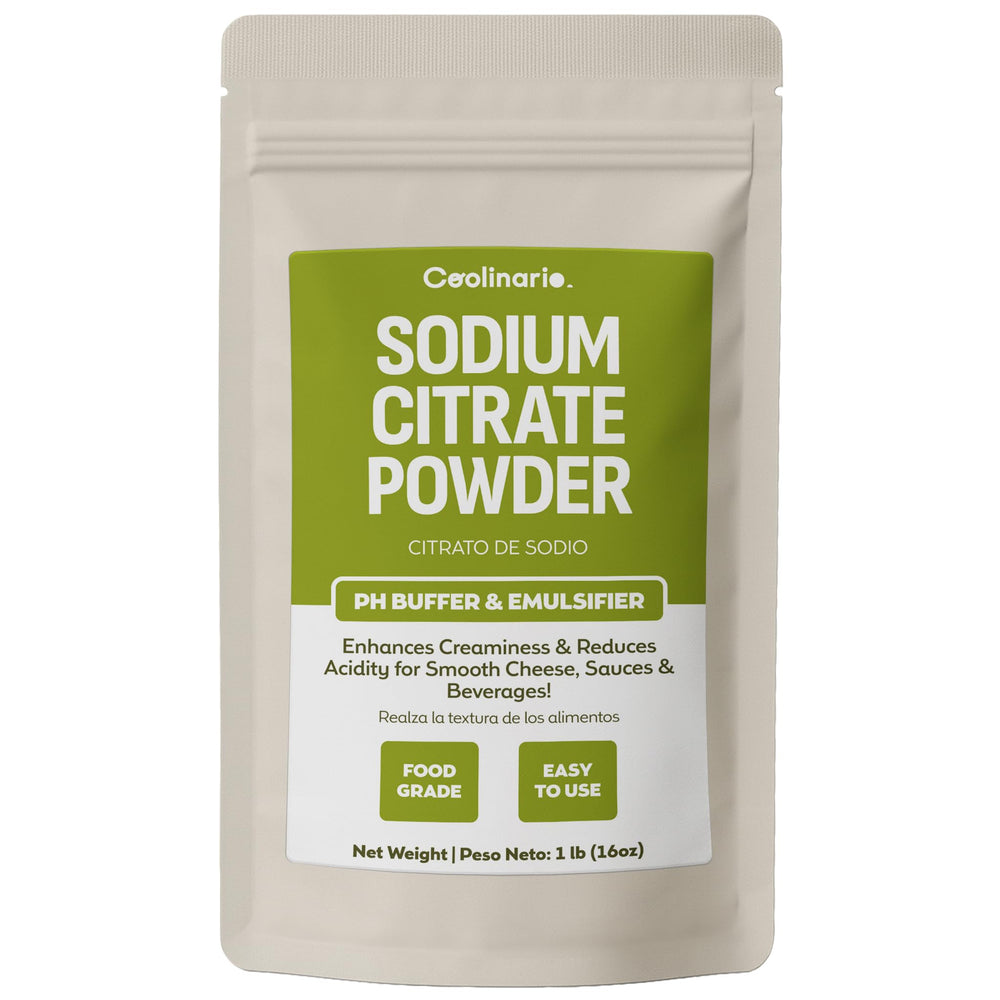 Coolinario Sodium Citrate Powder bottle on label, ready for precise pH control in recipes.