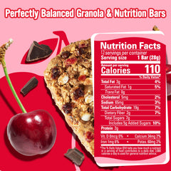 COOPER STREET Chocolate Cherry Granola Bars individually wrapped for easy snacking