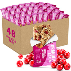 Cooper Street Oatmeal Cranberry Granola Bars box shown, convenient bulk snack for classrooms and offices.